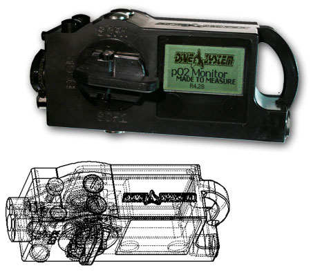 Po2 monitor per rebreather