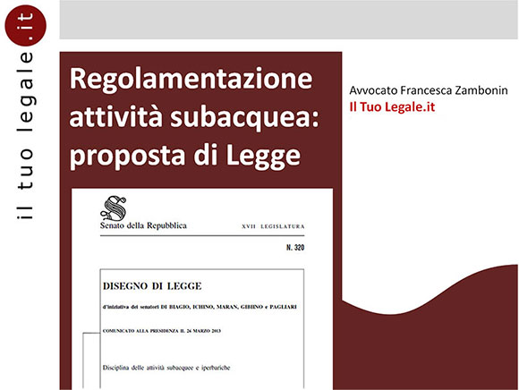 legge e subacquea