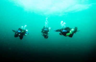 solo vs. team diving