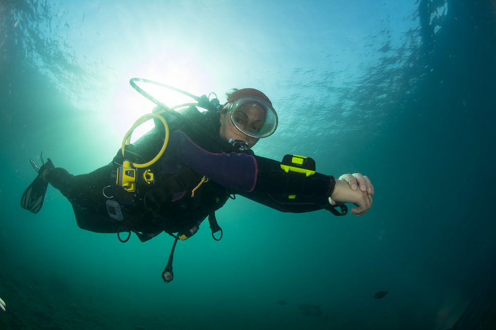 scuba diver ottimizza aria durante un immersione