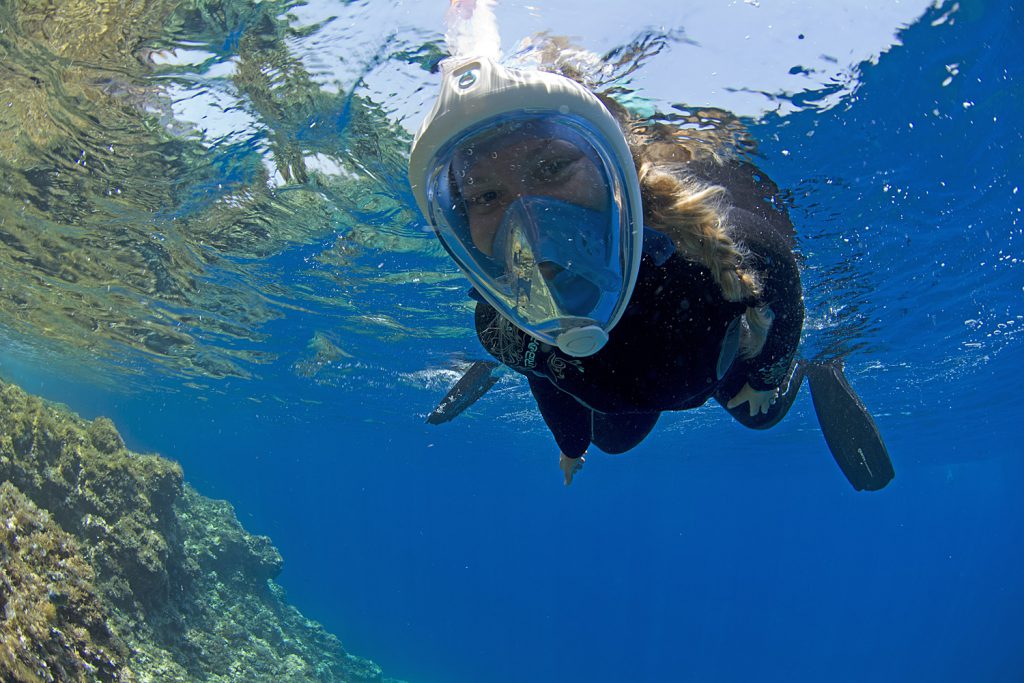 maschera da snorkeling  contro il coronavirus
