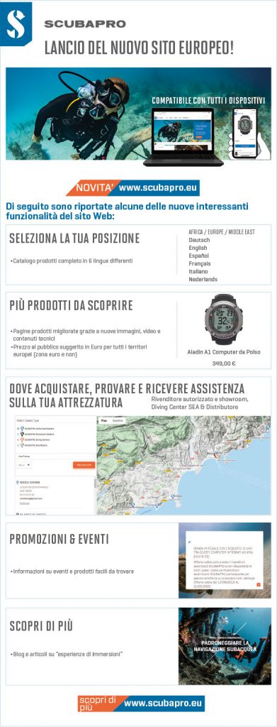 nuovo website per scubapro