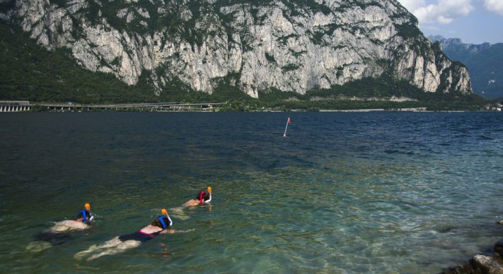 Snorkeling al lago di Lecco