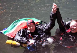 Karen van den Oever record di immersione profonda femminile in grotta