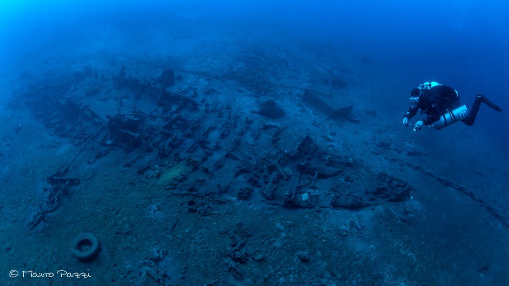 Foto subacquea del relitto di Caisole
