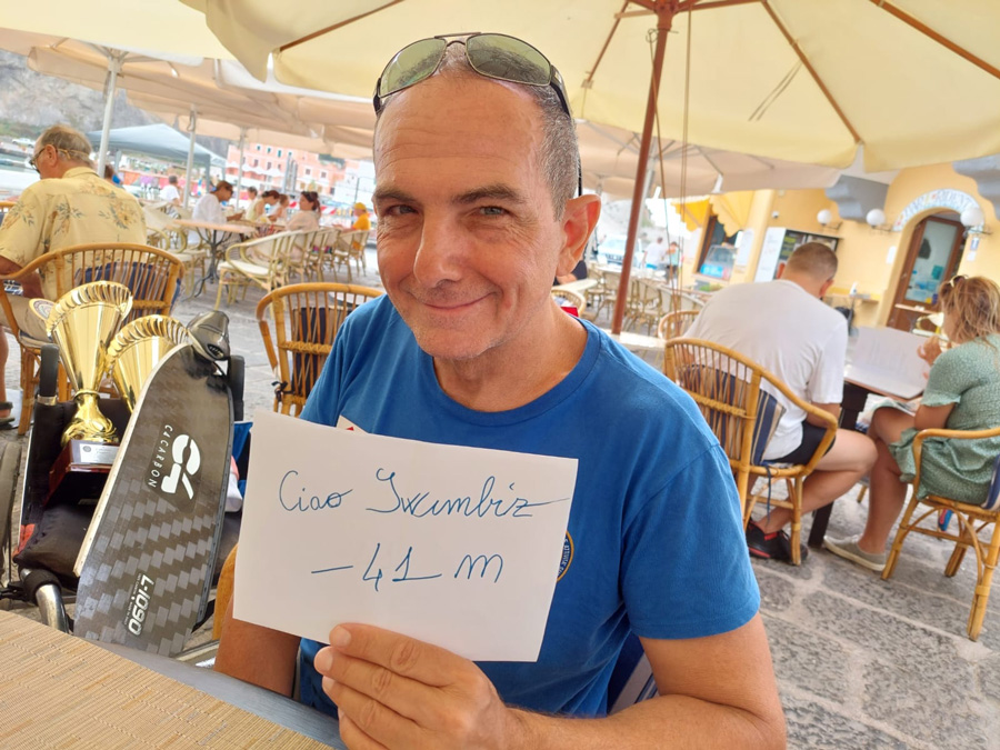 pagani record apnea ischia ai giochi del mare