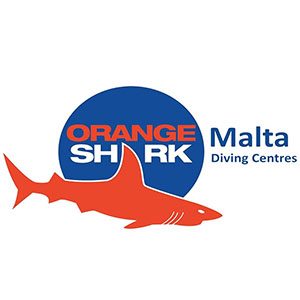 orange shark scuba malta logo