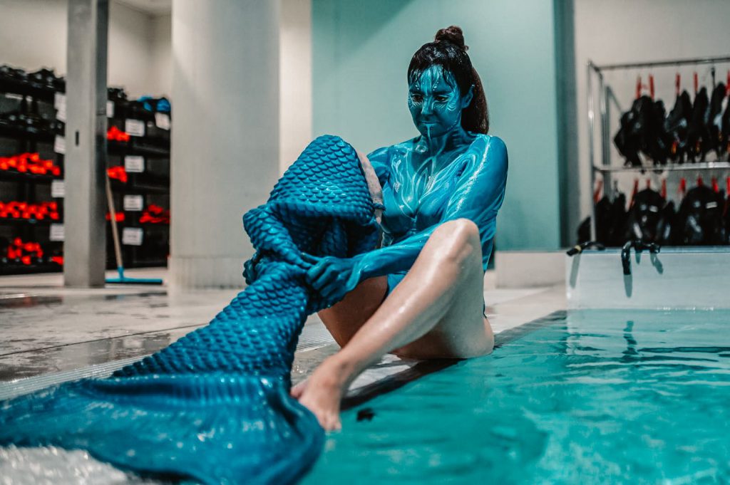 ilaria molinari ambasciatrice beuchat versione sirenetta blu