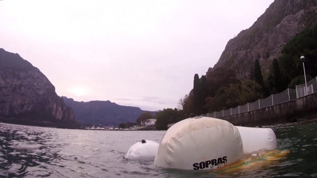 palloni recupero subacqueo lago