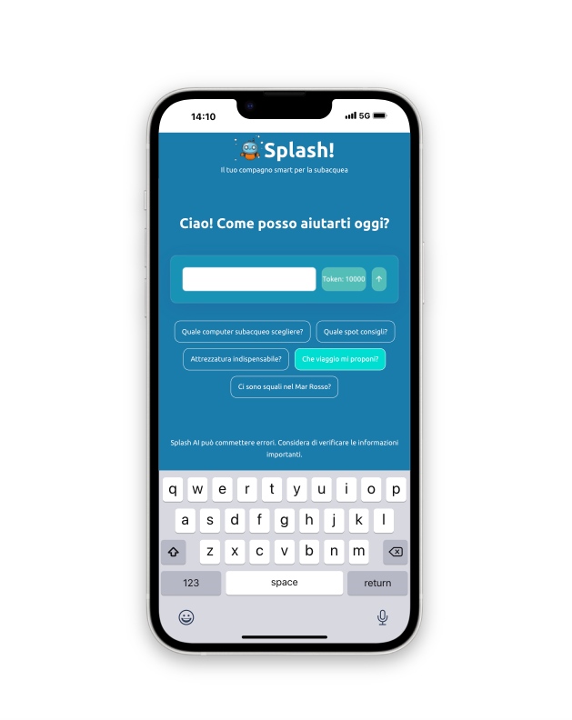 Splash AI funzionalita chat