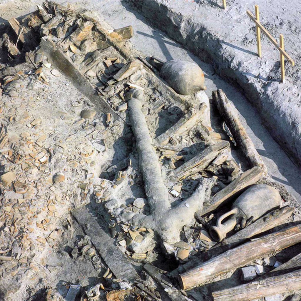 Particolare del relitto della Fortuna Maris a Comacchio