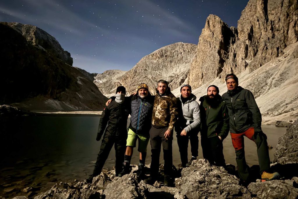 team subacquei Antermoia lago montagna dolomiti