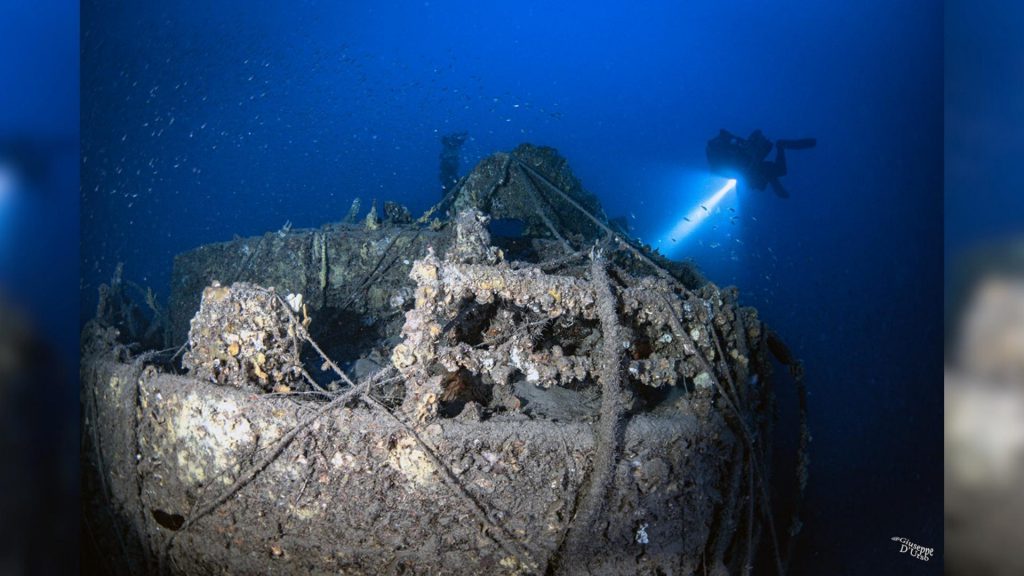 barcaccia poppa relitto sub
